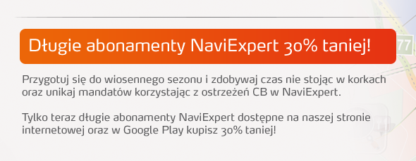 Długie abonamenty NaviExpert 30% taniej!